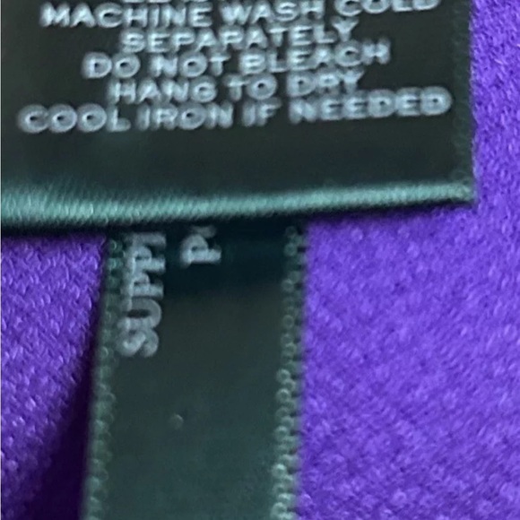 Lauren Ralph Lauren Popover Shirt Tunic Top Women’s Purple 3/4 Sleeve Size 1X - Picture 9 of 10